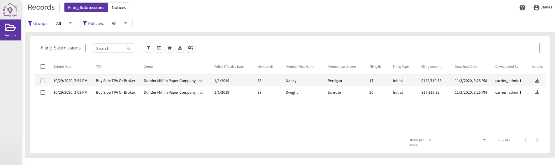 Notice & Filing Submission Access via SmartLinQ Login Ringmaster Technologies