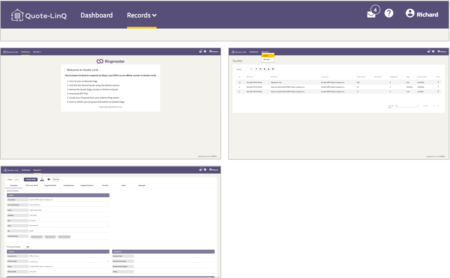 Navigation Bar & UI Enhancements April 2021 Ringmaster Technologies